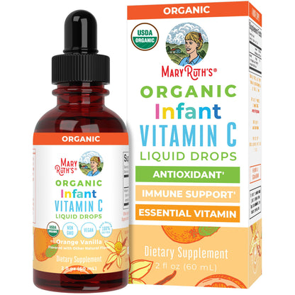 MARYRUTH'S Organic Toddler Vitamin C Drops for Immunity | Ages 1-3 Years | 15 mg Per Serving | Vitamin C for Immune Support & Overall Health | Vegan | Sugar Free | Gluten Free | Non-GMO | 30 Servings