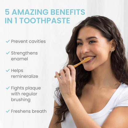 Himalaya Botanique Anticavity Fluoride Toothpaste, Fluoride with Multi-Benefit Support, Fights Cavities, Strengthens Enamel, Promotes Remineralization, Mint Flavor, 4 oz.
