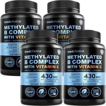 MEDCHOICE 9-in-1 Methylated Vitamin B Complex for Women & Men, 90ct