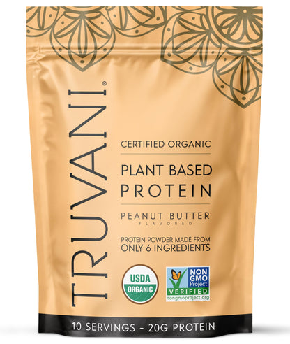 Truvani Organic Plant Based Protein Powder | Vanilla Chai | 10 Servings | Vegan | 20g Pea Protein | Keto | Gluten & Dairy Free | Low Carb | No Added Sugar