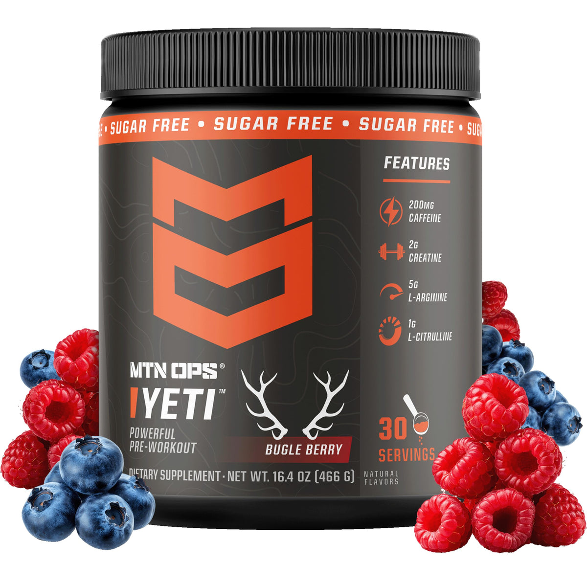 MTN OPS Yeti Pre-Workout Powder with Creatine, Tiger's Blood