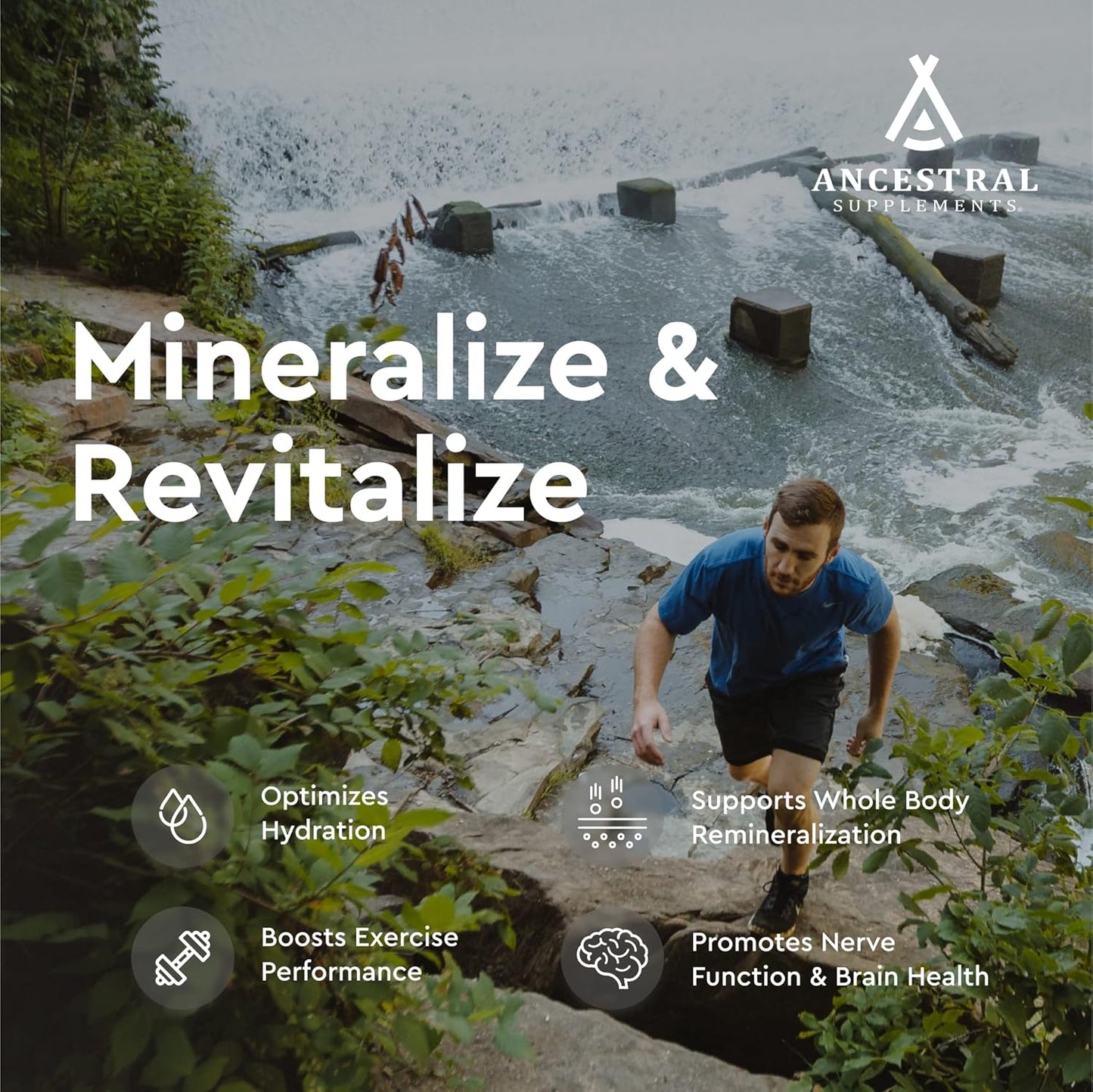 Ancestral Supplements Minerals & Electrolytes Capsules, 180 Ct | A trace mineral supplement with magnesium, potassium & sodium supports hydration, immune health and performance.
