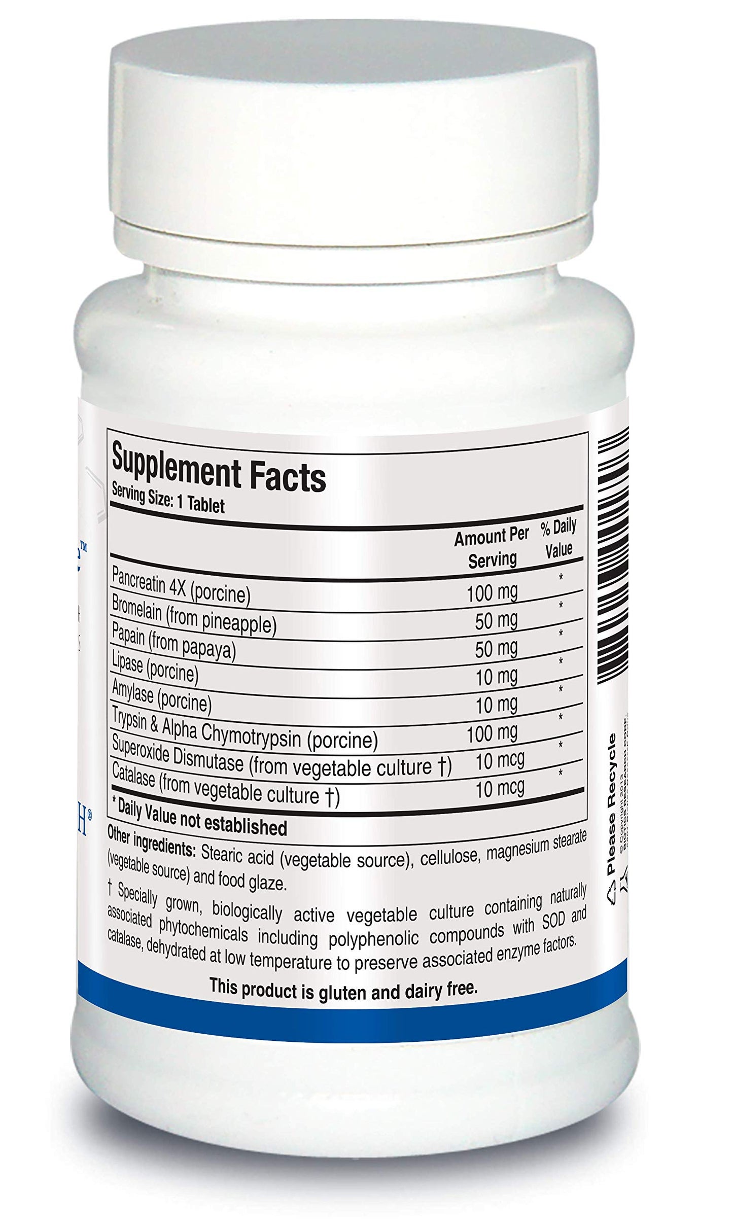Biotics Research Intenzyme Forte™ Proteolytic Pancreatic Enzymes, Pancreatin, Bromelain, Papain, Lipase, Amylase–Supplement Supports Healthy Protein Digestion–Immune & Circulatory Function 100 Tablets