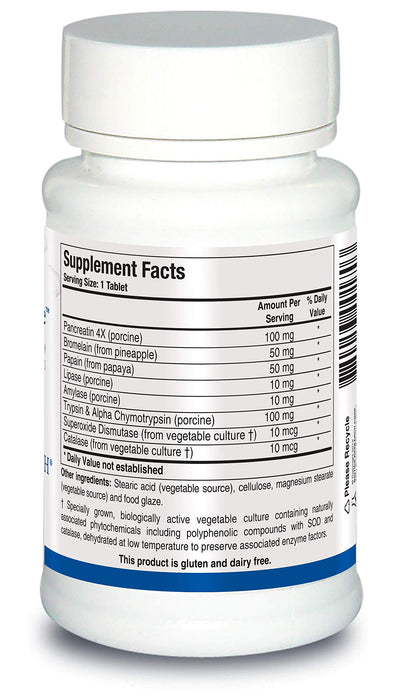 Biotics Research Intenzyme Forte™ Proteolytic Pancreatic Enzymes, Pancreatin, Bromelain, Papain, Lipase, Amylase–Supplement Supports Healthy Protein Digestion–Immune & Circulatory Function 100 Tablets