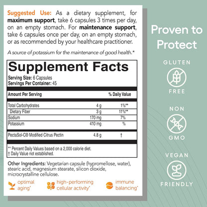 PectaSol Modified Citrus Pectin – 454g Powder + 270 Capsules – Promotes Optimal Long-Term Health & Healthy Aging – Super Nutrient Backed by 100+ Clinical Studies, Physician Formulated & Recommended