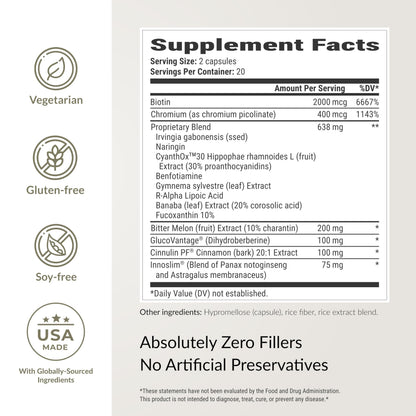 BIOptimizers Berberine Breakthrough Supplement - Metabolic Support –Healthy Metabolism - 60 Capsules – Vegetarian, Gluten-Free, Soy-Free