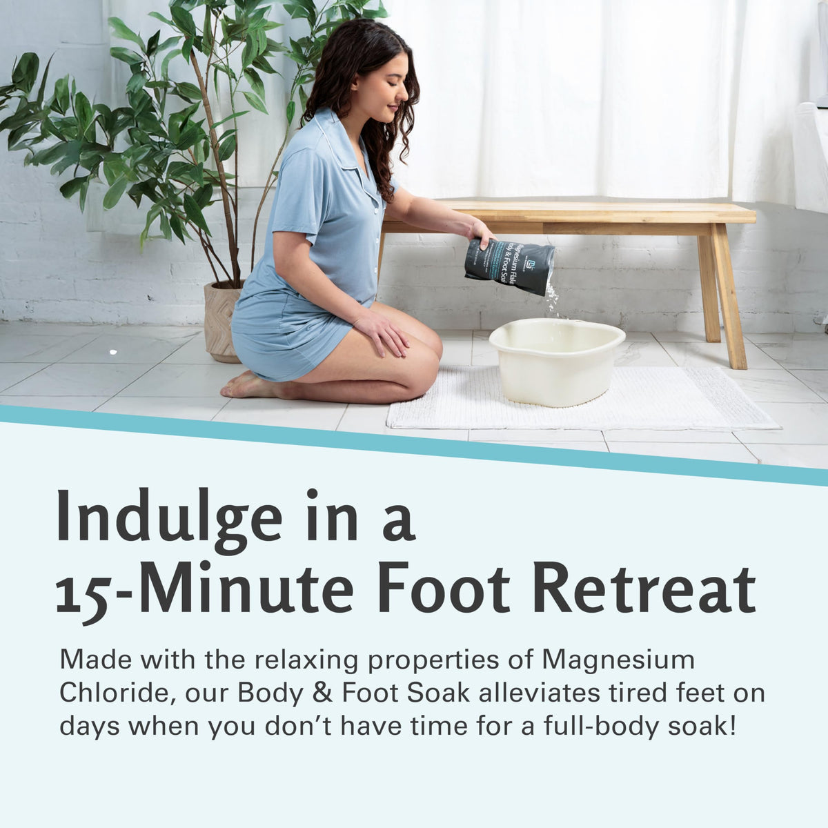 Soothing Tea Tree Oil Foot Soak with Stem Cell and Epsom Salt, 16 oz by M3