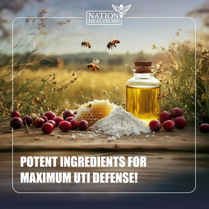 UroBliss UTI Supplements - D Mannose with Cranberry Extract, Propolis & Vitamin D3 - UTI Relief, Bladder Support & Urinary Tract Health for Women - 60 Capsules