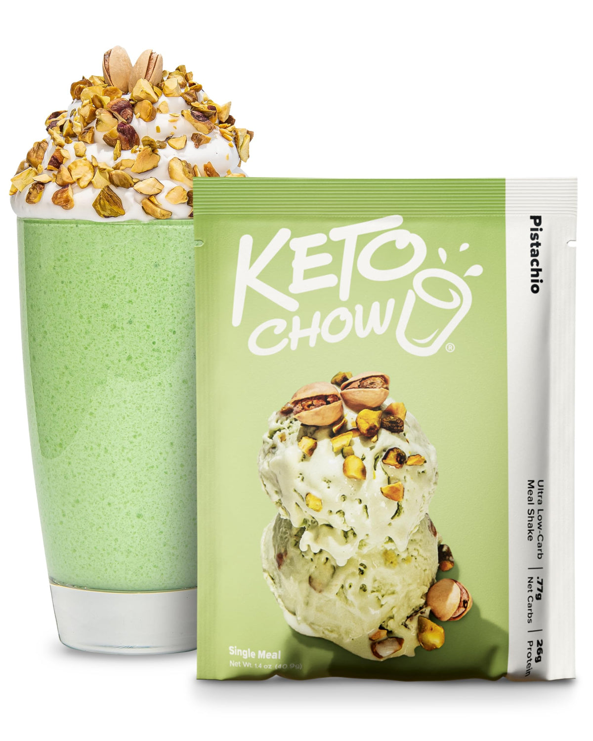 Keto Chow Chocolate Peanut Butter Meal Replacement Shake Powder, 1 Meal