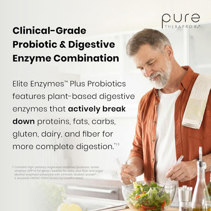 Pure Therapro Rx Elite Enzymes Extra Strength Digestive Enzymes Supplement for Women & Men, 90 Vegetarian Capsules
