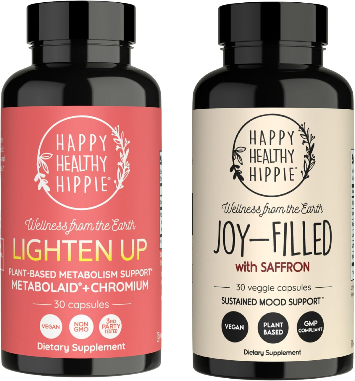 Happy Healthy Hippie Joy-Filled with Saffron Mood Support Supplement & GLP-1 Supplement (Metabolaid™ + Chromium)