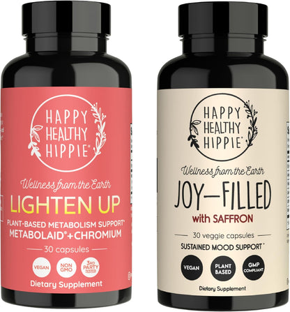 Happy Healthy Hippie Joy-Filled with Saffron Mood Support Supplement & GLP-1 Supplement (Metabolaid™ + Chromium)
