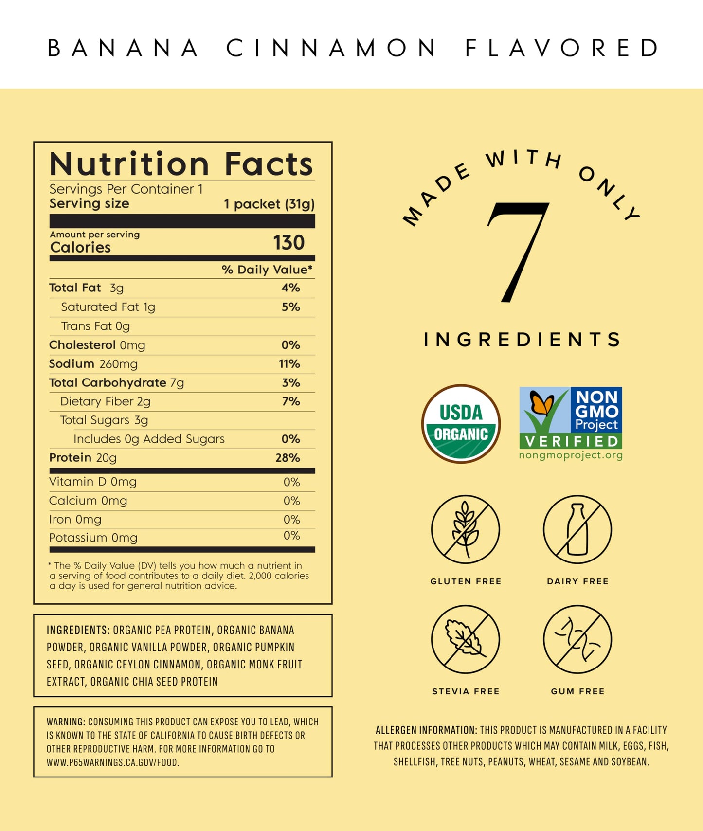 Truvani Organic Plant Based Protein Powder | Strawberry | 10 Servings | Vegan | 20g Pea Protein | Single Serving Travel Packets | Keto | Gluten & Dairy Free | Low Carb