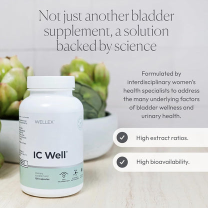 Papillex IC Well | Bladder Comfort & Urinary Wellness Support Supplement | NAG, Chondroitin & Quercetin for Urinary Comfort, Frequency & Sleep Support | 30-Day Formula
