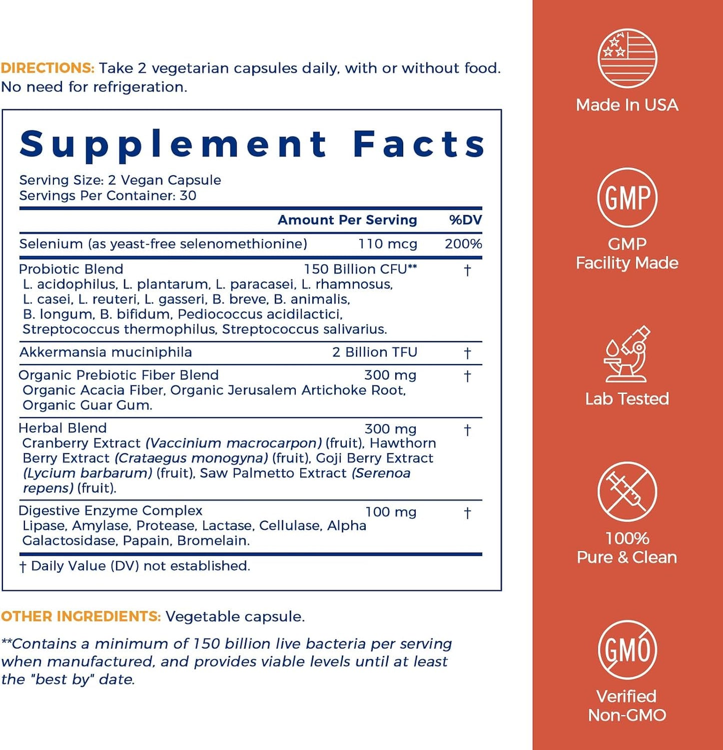 NewRhythm Probiotics for Men, with Prebiotics, Selenium, Digestive Enzymes, Akkermansia Muciniphila, Cranberry Extract, 150 Billion CFU, Digestive, Colon, Immune, Men's Health, 60 Vegan Caps