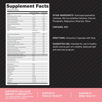 Optimum Nutrition Opti-Women, Vitamin C, Zinc and Vitamin D for Immune Support