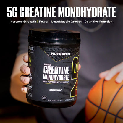 NutraBio Pure Micronized Creatine Monohydrate Powder Supplement, Unflavored, (300 g) - Supports Bulk Muscle Energy, Recovery, and Strength - HPLC Tested Creatine Powder Supplement for Men and Women