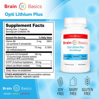 Opti Lithium Plus: Supercharge Brain Health with Enhanced Nutrient Absorption for Optimal Well-Being.