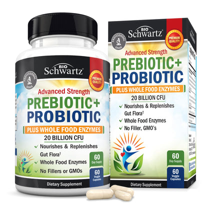 Advanced Prebiotics & Probiotics for Women & Men, 30 Capsules
