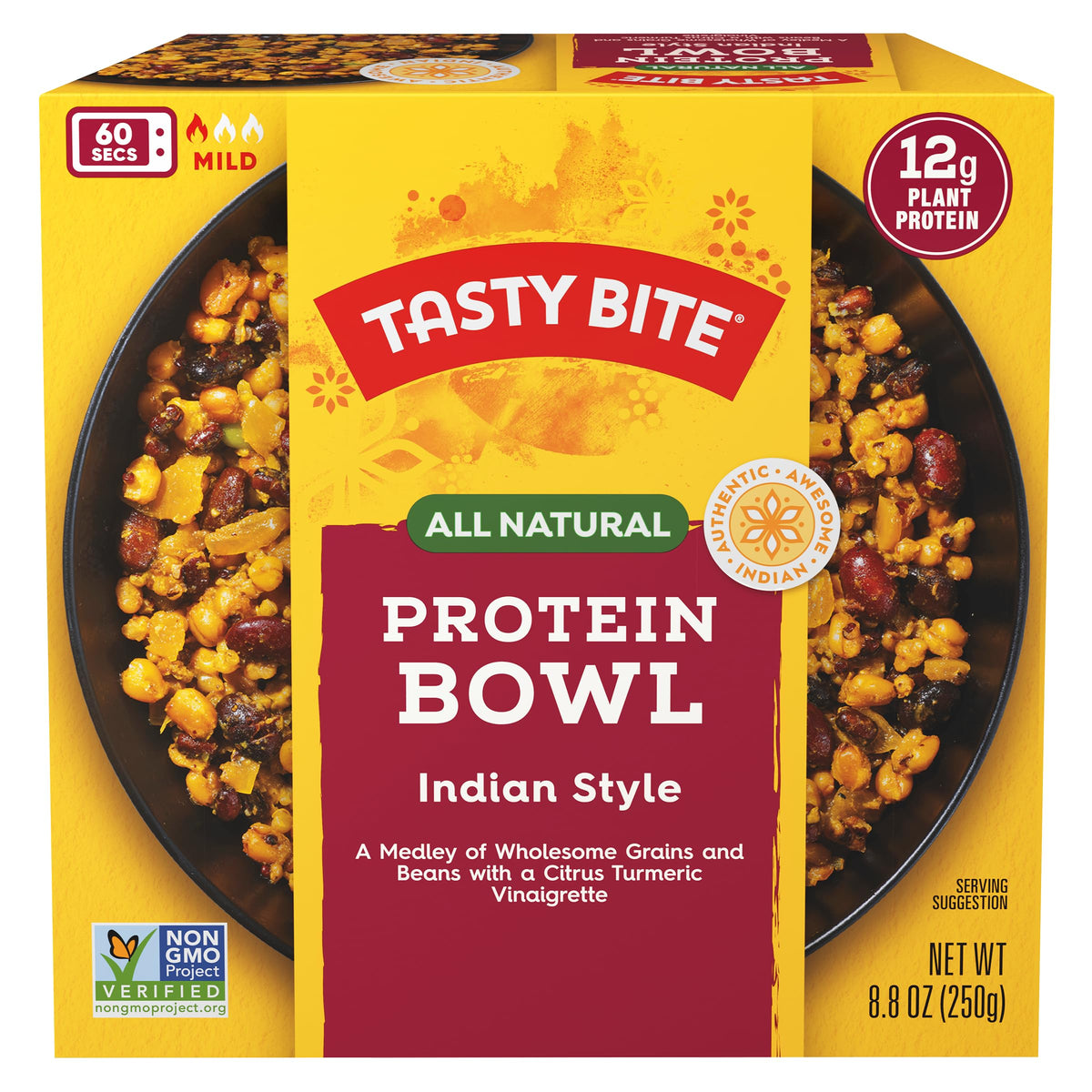 TASTY BITE Indian Protein Bowl, 8.8 Ounce, Pack of 6, Ready to Eat, Microwaveable