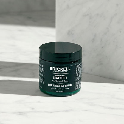 Brickell Men's Smooth Brushless Shave Butter for Men, Smooth Shaving Butter to Fight Nicks, Cuts and Razor Burn, With Shea Butter, Jojoba Oil, and Vitamin E, 5 Ounce, Scented