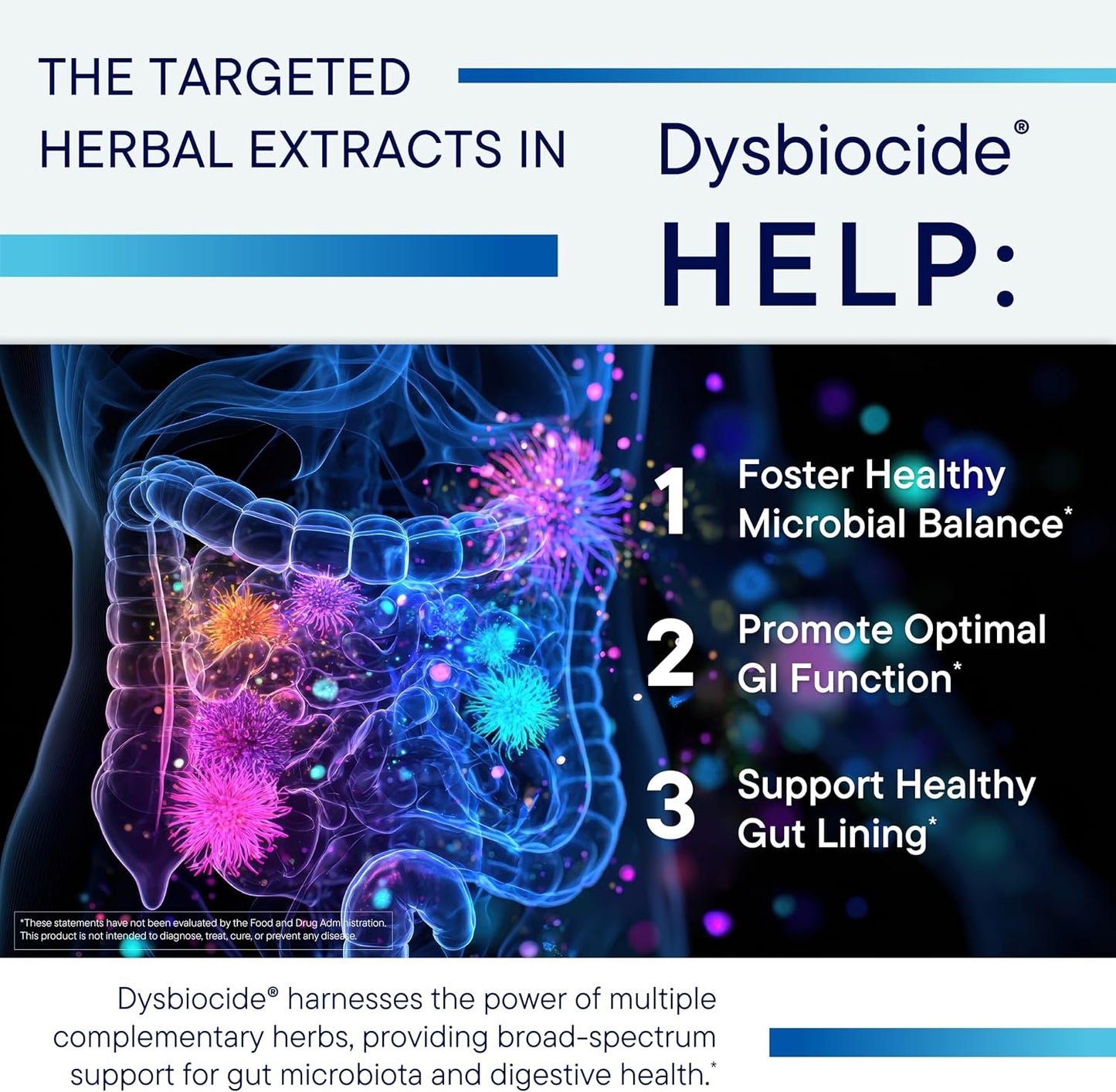 Biotics Research Dysbiocide Synergistic Botanical Blend Supports Normal Gut Health for Women & Men - Digestive Health Supplement - Supports Balanced Gut microbiome - 120 Capsules