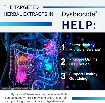 Biotics Research Dysbiocide Synergistic Botanical Blend Supports Normal Gut Health for Women & Men - Digestive Health Supplement - Supports Balanced Gut microbiome - 120 Capsules
