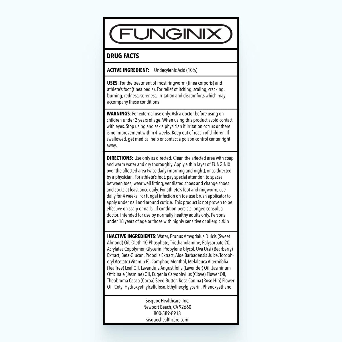 FUNGINIX Healthy Nail Formula - Finger And Toe Fungus Treatment, Made In USA, Foot