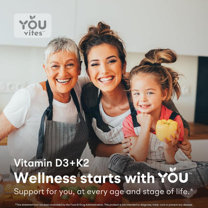 Vitamin D3 + K2 - Max Absorption, 5000 IU D3 & 100 mcg K2 MK-7 (Menaquinone-7) with BioPerine - Bone, Heart & Immune Support - Non-GMO, Gluten Free, Soy Free - 90 Capsules - Daily Supplement