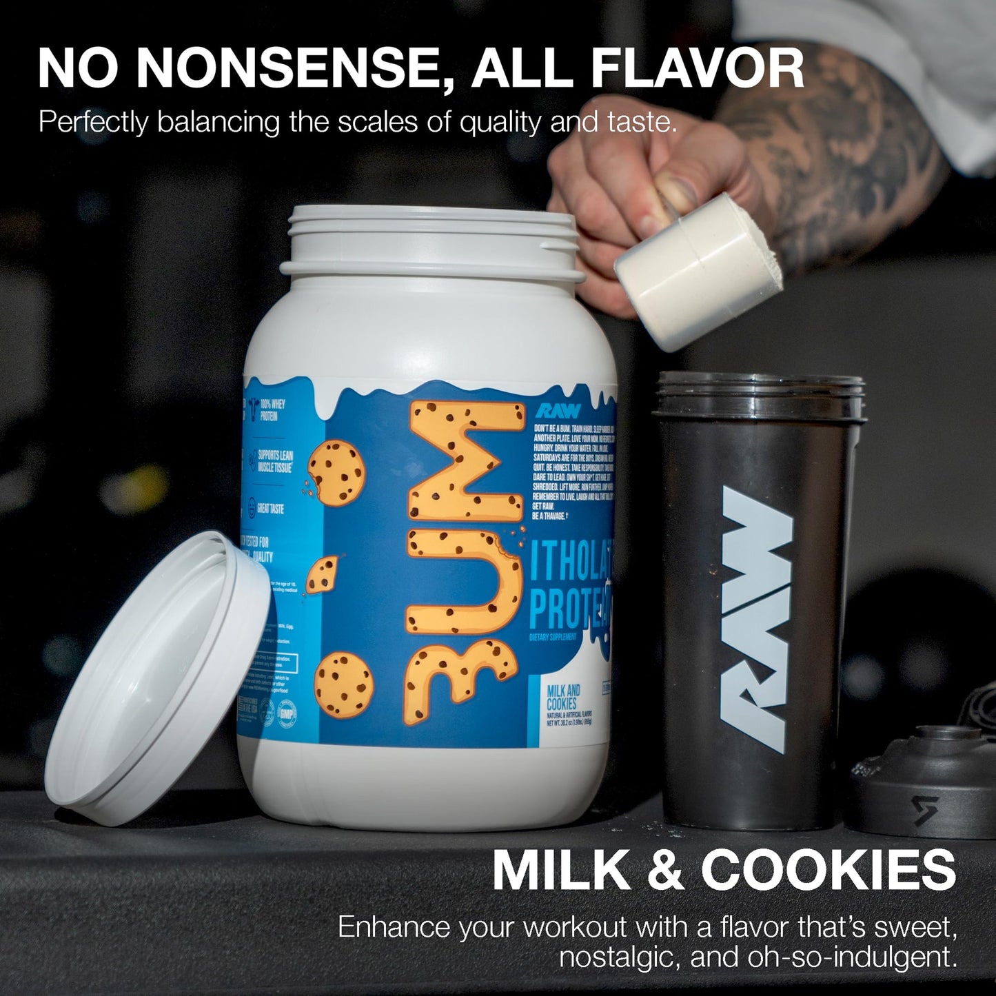 RAW Whey Isolate Protein Powder, Vanilla Oatmeal Cookie (CBUM Itholate Protein) - 100% Grass-Fed Sports Nutrition for Muscle Growth & Recovery - Low-Fat, Low Carb, Naturally Flavored - 25 Servings