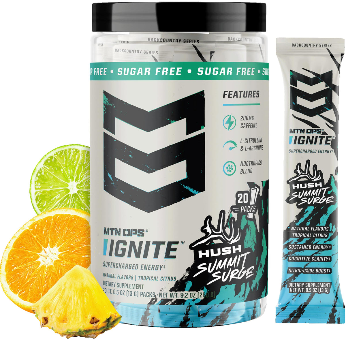 MTN OPS Ignite Energy Powder, Zero Sugar, Tiger's Blood