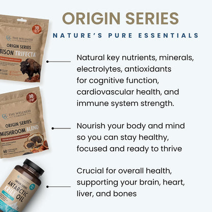 Mushroom Blend - Reishi, Lion's Mane, Turkey Tail, Cordyceps & Chaga, 60ct