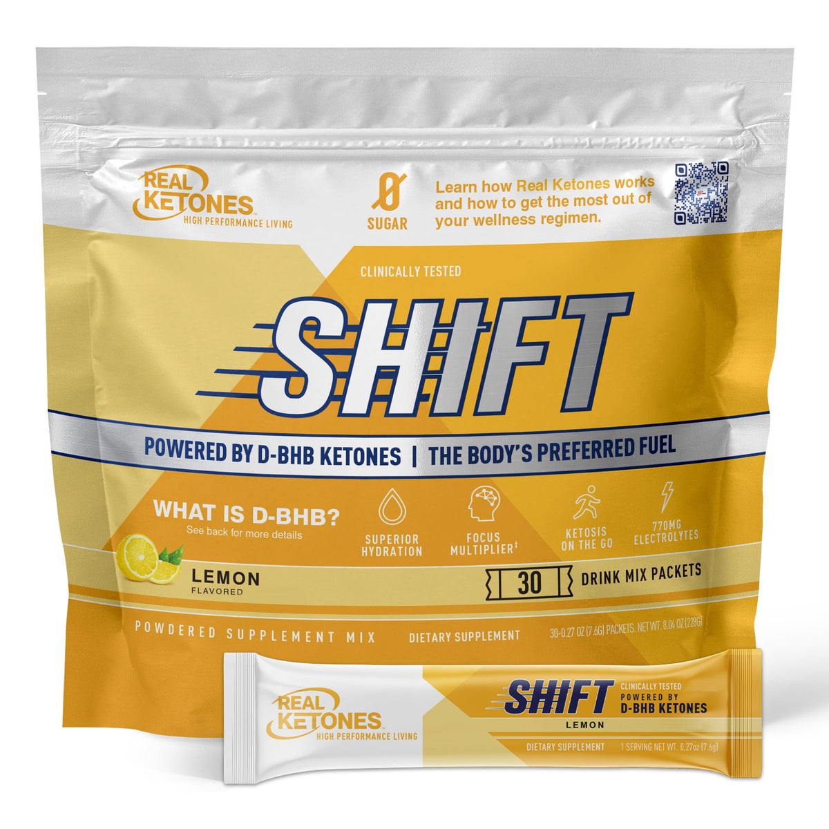Real Ketones BHB Exogenous Ketones Drink Mix Packets Keto Electrolytes Powder Packets