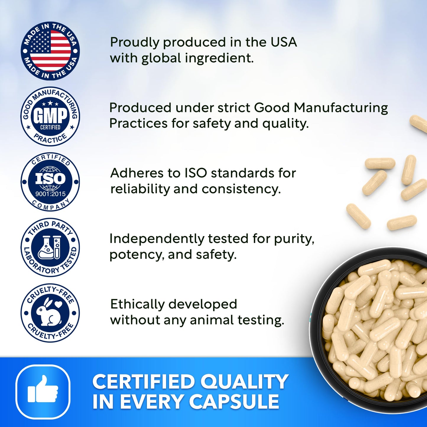 USDA Organic Lion's Mane, 50% Polysaccharides, 120ct | Focus | Brain Health