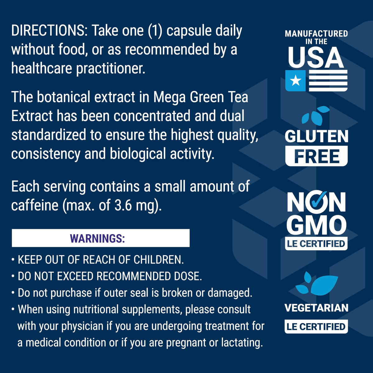Life Extension Decaffeinated Mega Green Tea Extract – Polyphenol-Rich, Cell Health