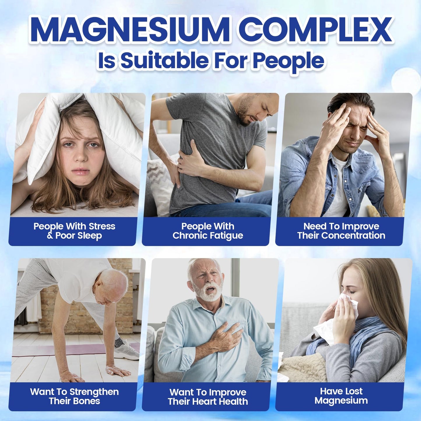 Pure Magnesium Glycinate 500mg, Magnesium Supplement with Vitamin B6 for High Absorption, Supports Stress Relief, Sleep, Muscle, Calm, Relaxation, Nerves* & Metabolism*, Non-GMO, 240 Vegan Capsules