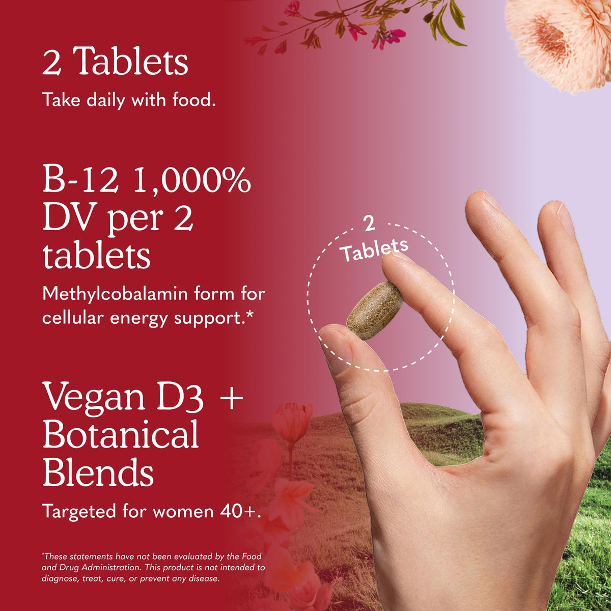 Garden of Life Organics Women 40+ Multivitamin, Vegan, 120 Tablets