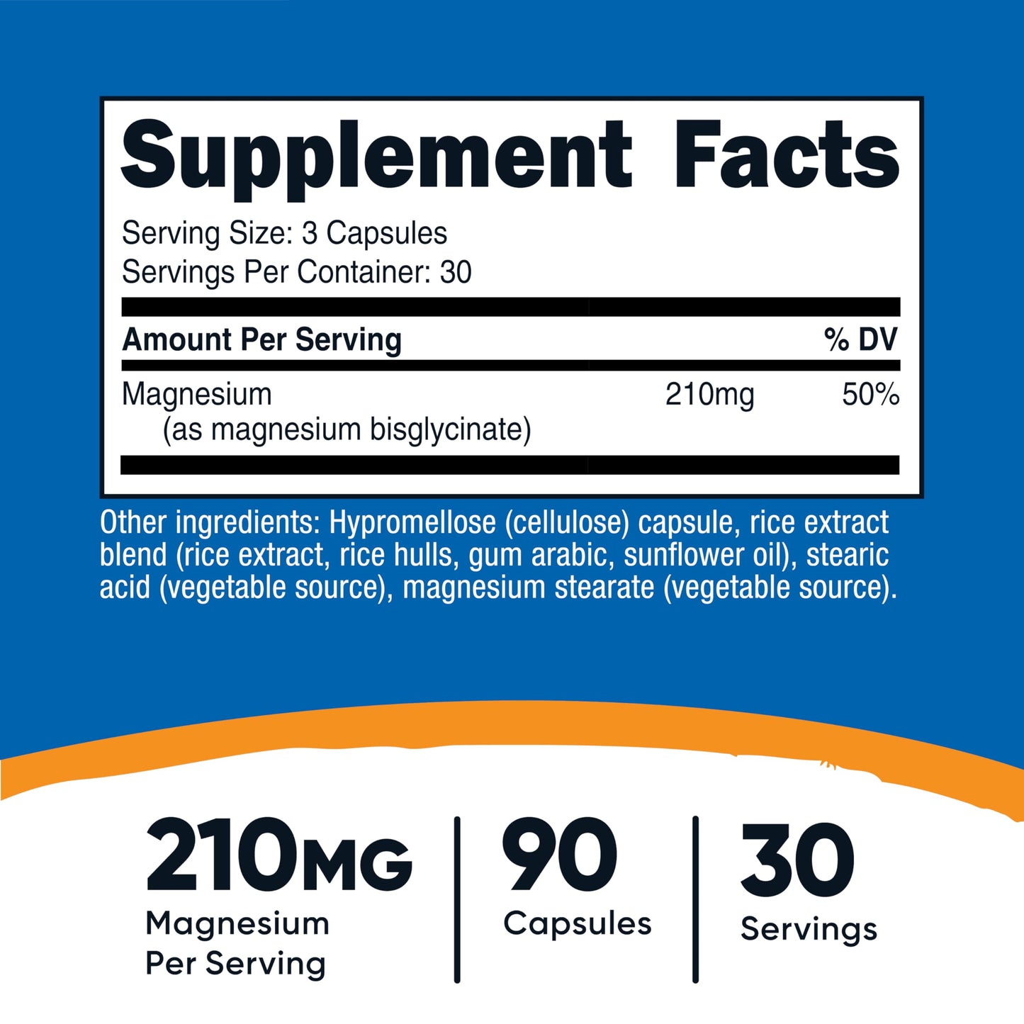 Nutricost Magnesium Glycinate Capsules, 180 Capsules, 210mg | Gentle Absorption, Magnesium Glycinate Supplement