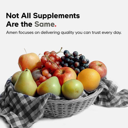 Amen Leaky Gut Supplement - Advanced Formula with Bioavailable L Glutamine, Zinc, Turmeric, DGL Licorice Root - Marshmallow Root - Probiotics & Fermented Prebiotics - Vegan, Non-GMO - 90 Capsules