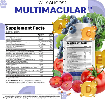 Clean Nutra Eye Vitamins with Bilberry Lutein and Zeaxanthin Supplements Lycopene 40mg Resveratrol Grape Seed Astaxanthin for Eyes - Eye Care Health Support Eye Vitamin and Mineral Supplement