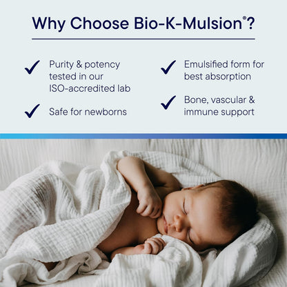 BIOTICS RESEARCH Bio K Mulsion Liquid Vitamin K Drops - 500 mcg/S - Vitamin K1 phytonadione for Adults - VIT K Supplement - Strong Bones, Heart Health, Blood Clotting Support, 1 fl oz