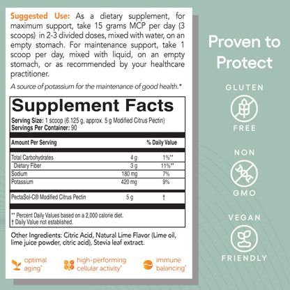 EcoNugenics PectaSol Modified Citrus Pectin – 184g Berry Powder – Total-Body Health Supplement to Support Immune System, Inflammation Response & Healthy Aging + Maintain Healthy Galectin-3 Levels
