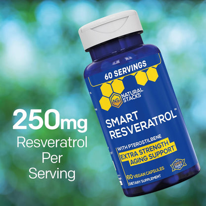 NATURAL STACKS NeuroLife & Resveratrol Supplement Bundle - Supports Longevity & Brain Aging* - 120 Total Capsules