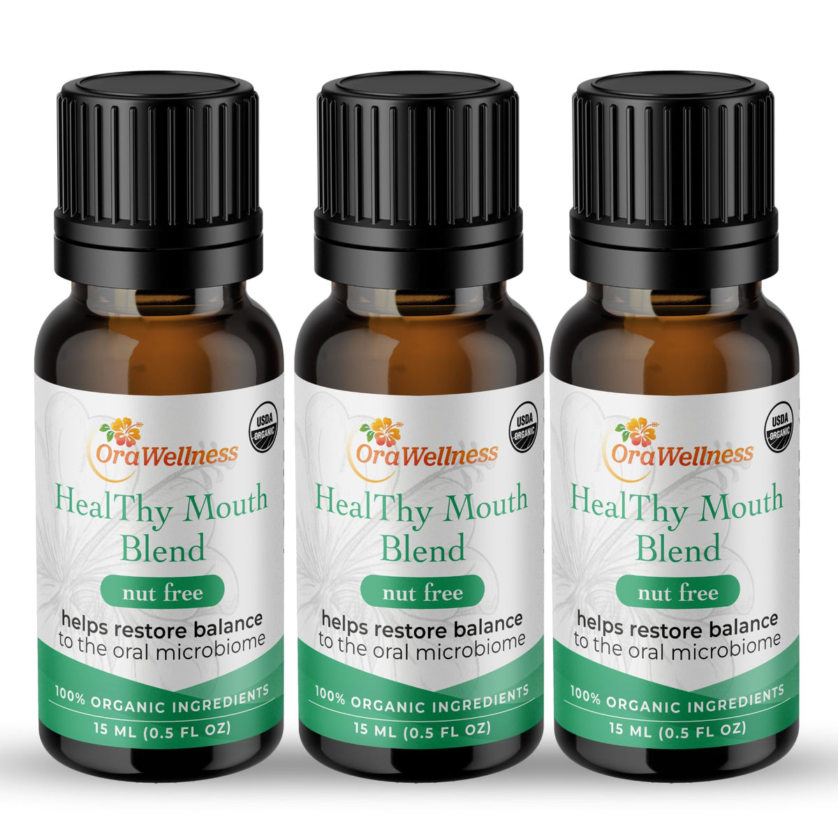 OraWellness Nut Free Healthy Mouth Blend Organic Tooth Oil, Fluoride Free