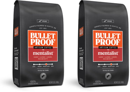 Bulletproof Original Medium Roast Ground Coffee,100% Arabica Coffee, Clean Coffee Tested for Toxins, Sustainably Sourced, 12 Ounces