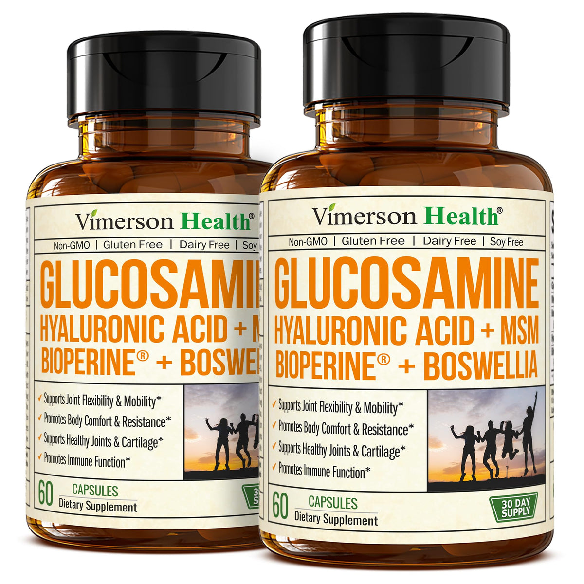 Glucosamine Sulfate 1000mg with Hyaluronic Acid – Joint Supplement 60 Caps