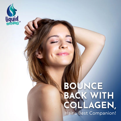 Liquid Collagen and Biotin, 2 Fl. Oz, Ultra-Strength Collagen Peptides for Women, Third-Party Tested Biotin for Hair Growth Women, Nails, and Skin Vitamins B7 Collageno Peptides – Vanilla Flavor