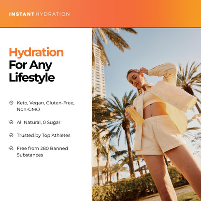 Instant Hydration Sugar Free Electrolytes Powder Packets Variety Pack - Watermelon, Raspberry, Lemon Lime Drink Mix & Travel Essentials with Magnesium and Potassium - Post Workout Recovery - 20 Sticks