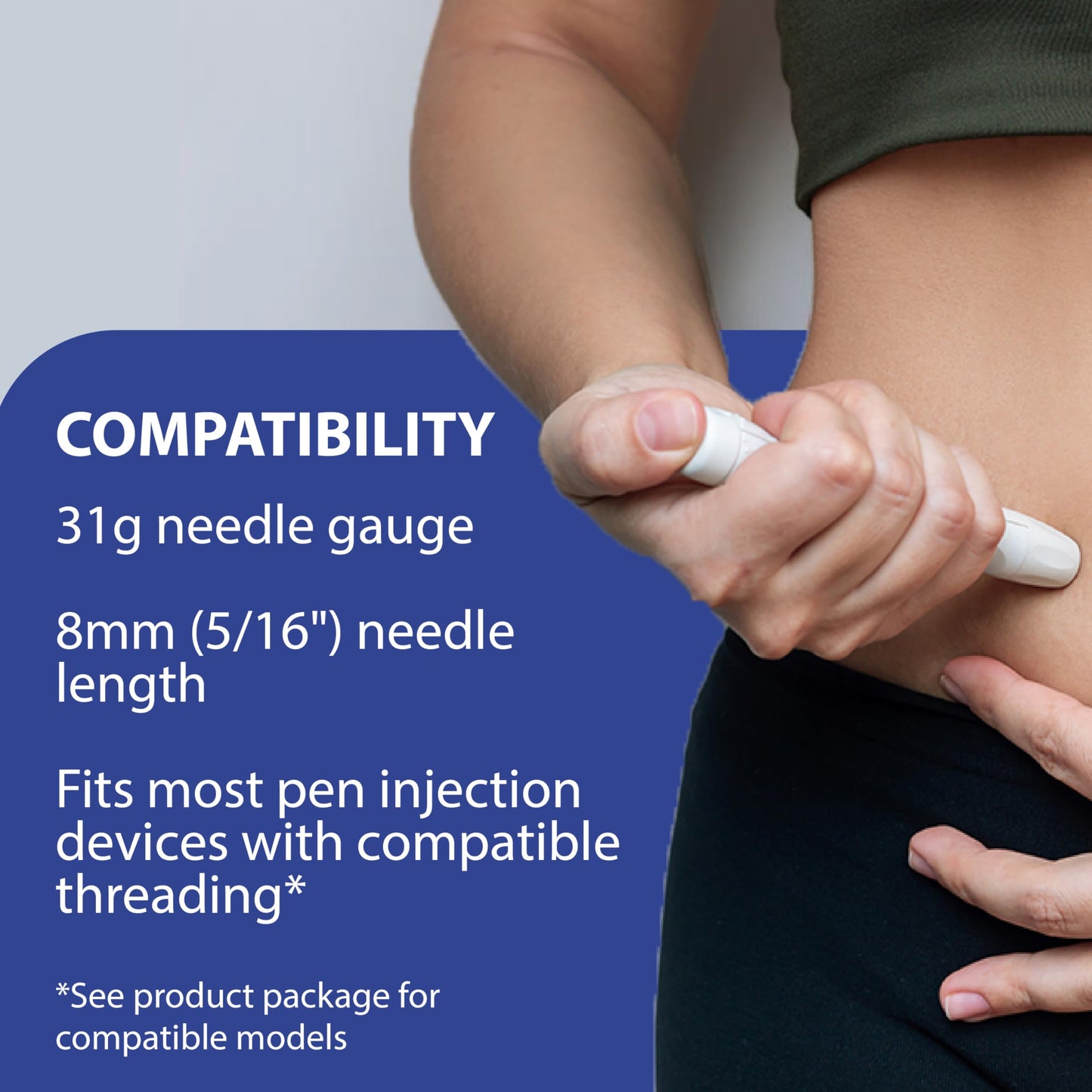 TRUEplus 5-Bevel Sterile Pen Needles, 32G x 4mm (5/32 Inch), 50 Count | For Use with Pen Injection Device, Single-Use Needles, Compatible Thread with Major Pen Devices, Silicone Coated