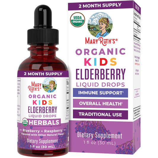 MARYRUTH'S Elderberry Liquid Drops for Adults & Kids | Immune Support | Antioxidant | 150mg Elderberry Extract | USDA Organic | CLP Purity Award | Sugar Free | Vegan | Non-GMO | Gluten Free | 1 oz